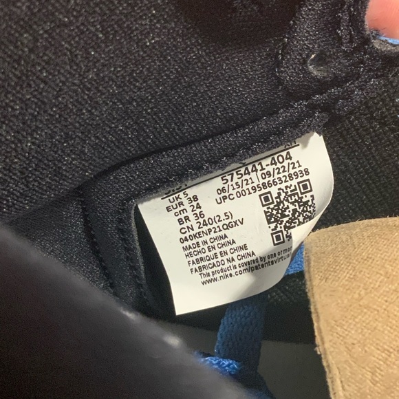 New Nike Jordan 1 Retro High OG Dark Marina Blue GS Size 5.5Y / 7W (575441-404) - Picture 9 of 9